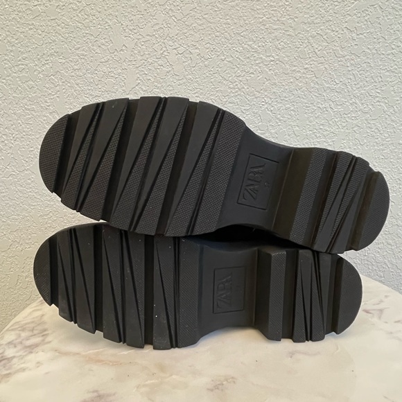 Zara Leather Combat Boots | size 6.5 | 37 - Picture 7 of 7